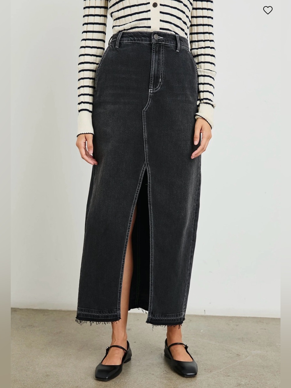 Rails Women's Manhattan Eclipse (Washed Black)  Maxi Denim Skirt size 27